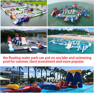 Parc aquatique flottant de mer gonflable d'île flottante commerciale drôle de Guangzhou pour le parc de parcours d'obstacles d'eau - Product Image 4