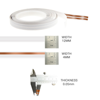 Câble plat 2 conducteurs, ruban plat flexible en cuivre 12MM 14MM pour éclairage LED et haut-parleur