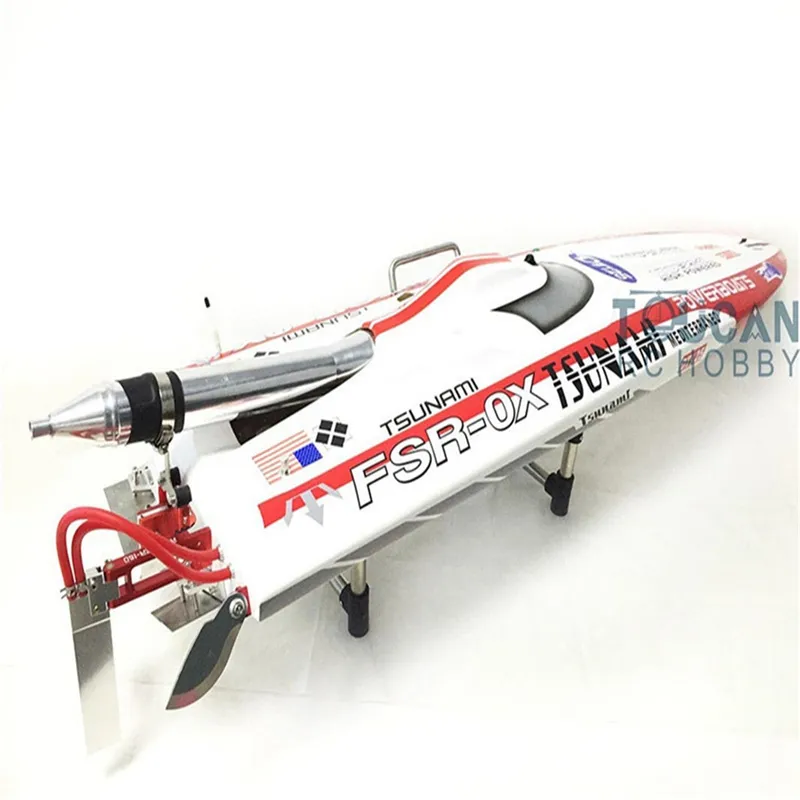 DT125 High Speed 30CC Fiber Glass Deep-V Monohull Gasoline ARTR RC Boat No Radio System Toucan Remote Control Ship