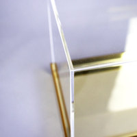 Boîte acrylique de base de miroir de luxe pour présentoir de figure de fleur couverture transparente de vitrine de plexiglas boîte d'affichage de PMMA
