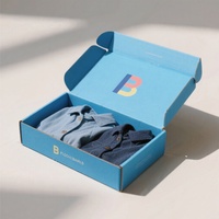 Cajas de Cartón Corrugado Reutilizables y Portátiles con Logotipo Personalizado, Laminación Mate, Grabado en Relieve, Embalaje Impreso para Ropa