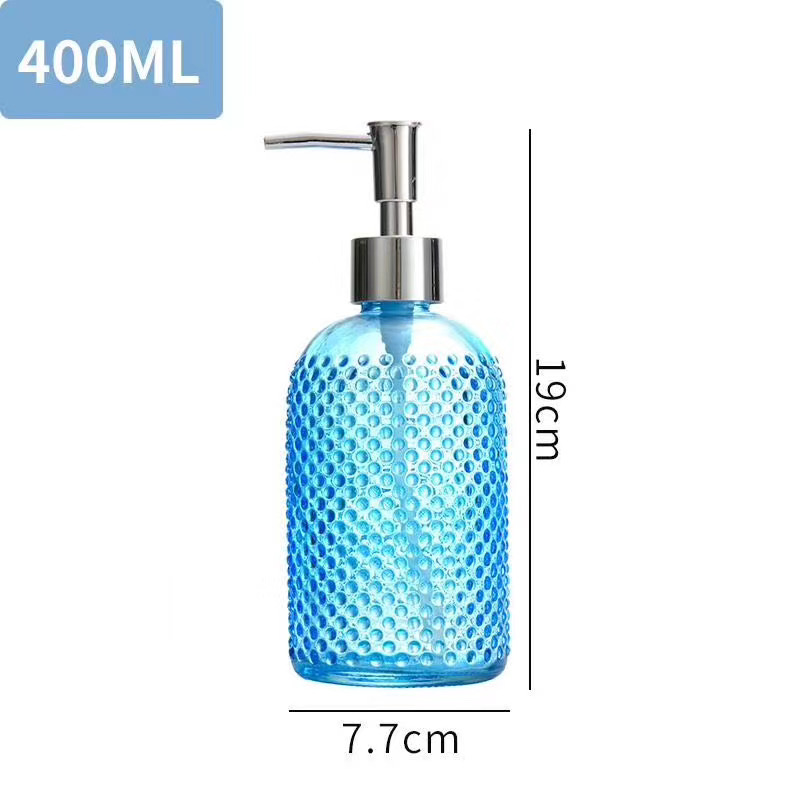 Wholesale Spraying color 16oz 480ML Glass Soup Dispensers with Stainless Steel Pump