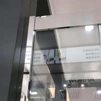 Porte de douche à rouleaux avec écran de salle de bain sans verre, clips sans verre