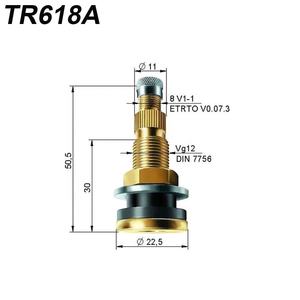 วาล์วเติมลมแบบเร็ว TR618A สำหรับรถแทรกเตอร์ รถเกรดเดอร์ รถตัก ยางไร้ยางในสำหรับอุตสาหกรรมและเกษตรกรรม - Product Image 6