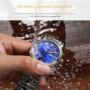 Reloj Mecánico Automático Genuino para Hombre, Caja de Metal, Acrílico, Resistente al Agua 30 ATM, Moderno, Doble Calendario, Luminoso, de Negocios - Product Image 3