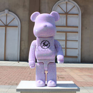 Figura decorativa de oso violento de dibujos animados con tachuelas de diamantes DIY hecha a mano como regalo para un mejor amigo con bendición - Product Image 4