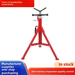 Wholesale Adjustable Height V-<b>roller</b> Vise Stand Extendable Tripod Clamp with Manual Drive for <b>Metal</b> Pipe Support - Product Image 3