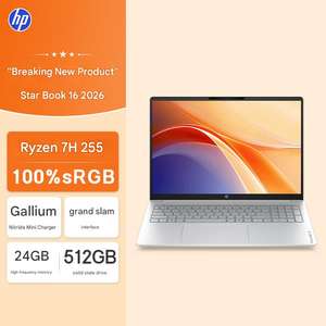 Nuevo Portátil OmniBook 3 de 16 Pulgadas, Carcasa Metálica, AMD Ryzen7, 24GB, 512GB, Full HD, para Negocios, Windows 11 Home, Refrigeración con Doble Ventilador - Product Image 1