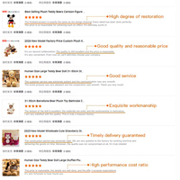Boneka Beruang Custom Super Lembut Bahan Katun Organik Ramah Lingkungan Desain Kartun Bersertifikat CE/CPC OEM/ODM Satu Atap