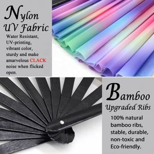 Abanico Plegable de Bambú de Alta Calidad de 13 Pulgadas para Kung Fu y Tai Chi, Diseño Chino Personalizado con Efecto de Brillo UV, 33 cm, Regalos Empresariales - Product Image 4