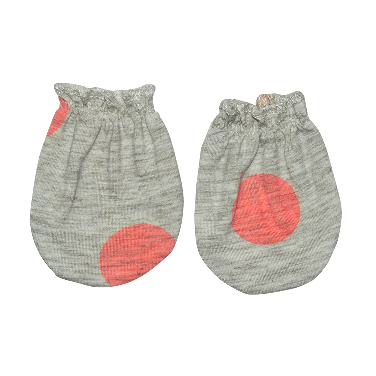 Новое поступление, модные детские хлопковые варежки без пальцев с милым принтом и защитой от царапин для новорожденных