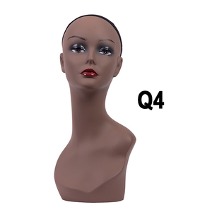 Tête de Mannequin Femme en PVC de Haute Qualité, Colorée, avec Perforation pour Perruques, pour Présentation de Perruques, 20 cm - Product Image 4