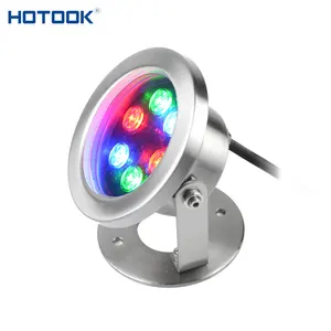 6W thép Không gỉ 24V IP68 LED Ánh Sáng Dưới Nước cho Đài Phun Nước Ao Hồ Bơi Sân Vườn Cảnh Quan Ngoài Trời