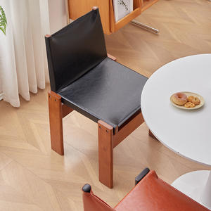 北欧モンクチェアシンプルなソリッドパインウッドバックレストモダンダイニングチェアホームWabi-SabiスタイルWabi-Sabiチェアホーム家具 - Product Image 2