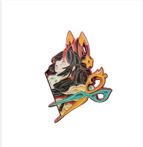 Épinglette de revers en métal personnalisée, complexe, mignonne, de style <span class=keywords><strong>japonais</strong></span>, en émail dur, avec chaîne, pour chapeau, thème anime <span class=keywords><strong>japonais</strong></span> - Product Image 3