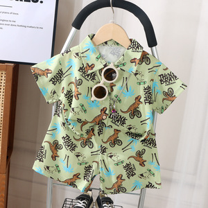 Completo Set Estivo 2026 per Bambini: Maglietta <span class=keywords><strong>a</strong></span> Maniche Corte con Stampa Cartoon e Pantaloncini in Poliestere - Disponibile Subito - Product Image 3