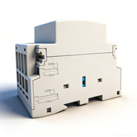 Contactor Eléctrico Trifásico de 4 Polos y 40A, 50/60Hz, para Uso Doméstico, HDH8-40, Modular para Montaje en Riel DIN, 400V, 220/240V, Control para Elevadores
