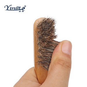 Cepillo para zapatos Yinste de madera maciza con cerdas suaves y mango largo para el cuidado del calzado - Product Image 3