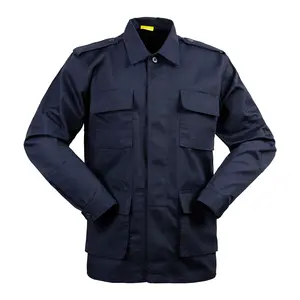 कस्टम डार्क ब्लू सुरक्षा Workwear वर्दी सामरिक स्वेटर पुरुषों की जैकेट और पैंट