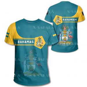 Bahamas bleu <span class=keywords><strong>Marlin</strong></span> emblème National impression 3D maille Fiber t-shirt haut été t-shirt hommes Streetwear manches courtes Sport t-shirt décontracté - Product Image 3