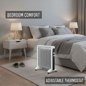 Calentador Eléctrico Portátil de Mica de 2000W con Control Mecánico y Protección Contra Sobrecalentamiento para el Hogar - Product Image 3
