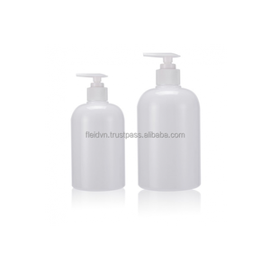 Bouteille de shampoing en PE/PETG/PET avec pompe pulvérisatrice, logo personnalisé, base emboîtable pour l'industrie cosmétique et l'organisation de la salle de bain - Product Image 1