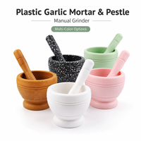 Professionele Keuken Items Vegetable Gereedschap Knoflookpers Plastic Vijzel En Stamper