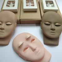 Tête Mannequin Humain Concept pour Extension de Cils, Matériau Caoutchouc Souple PVC Liquide, Idéale pour la Pratique des Techniques d'Extension de Cils