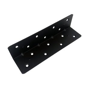 Plaque d'angle en fer pour lit, 160 mm, peinte en noir, épaisseur 1,4 mm, accessoire de quincaillerie pour meubles - Product Image 2