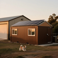 Maison préfabriquée moderne en acier pliable et extensible SHANHAI, design luxueux avec panneaux solaires, garantie de plus de 5 ans