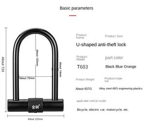 Lucchetto a D <span class=keywords><strong>per</strong></span> Bicicletta con Copertura Decorativa, Antifurto <span class=keywords><strong>per</strong></span> Scooter e Moto, Vendita Calda - Product Image 3