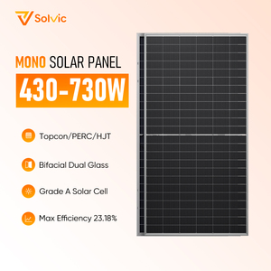 แผงโซลาร์เซลล์ Solvic 750W 730W แบบสองหน้า Half Cell N-Type สำหรับกระจกสองชั้นขนาด 210 มม. ค่าค่าสะท้อนแสงสูง 23.2% ประสิทธิภาพสูง สำหรับติดตั้งบนพื้นดิน - Product Image 1