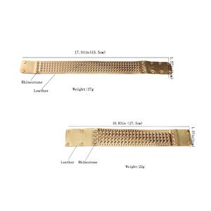 HANSIDON <span class=keywords><strong>Set</strong></span> di Gioielli Vistosi con Collana in Pelle e Bracciale Statement per Donne, <span class=keywords><strong>Set</strong></span> di Gioielli Africani - Product Image 4