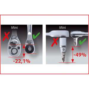 KS TOOLS <b>1</b>/<b>4</b>" Bit <b>ratchet</b> reversible with adaptor for sockets - Product Image 2