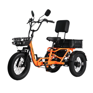 <span class=keywords><strong>Tricycle</strong></span> <span class=keywords><strong>électrique</strong></span> pliable Meetone, pneus larges 18*4.0, 3 roues, espace de chargement ouvert pour adultes, 30 km/h, autonomie 30-50 km, <200W, 48V, 200-300 kg - Product Image 5