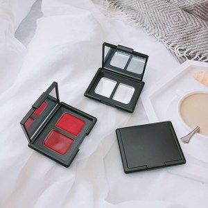 เครื่องจ่ายลิปสติก DIY พร้อมกระจก กล่องเก็บเครื่องสำอางแบบสองช่องสำหรับจัดเก็บเครื่องสำอาง พาเลทไฮไลท์เตอร์แบบพกพา - Product Image 2