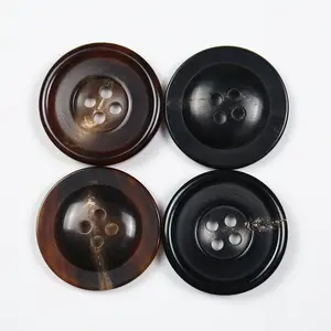 Natural 24L 32L 36L Free Size Buffalo Ox Horn Buttons Coats Clothing Accessories Wholesale price