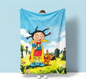 ผ้าห่มไมโครไฟเบอร์พิมพ์ลายตามสั่ง โมนา แวมไพร์ อันยา ฟอร์เกอร์ ธีมครอบครัวสายลับ - Product Image 3