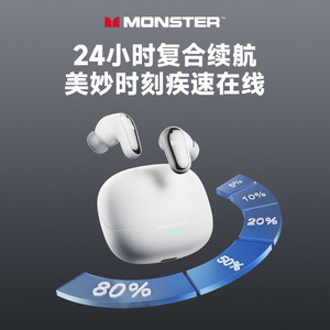 Écouteurs Bluetooth sans fil Monster Mqt52 Tws 5.0, chargement de type C, suppression du bruit, conception intra-auriculaire - Product Image 3