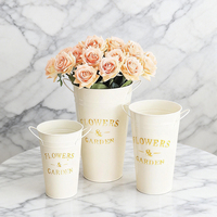 Pots à fleurs décoratifs, style minimaliste, simple, classique, en fer chromé, léger, durable, pour la maison, le mariage