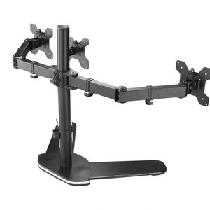 Office Use Support 15 to 30 Inch Table Triangle <b>TV</b> <b>Stand</b> <b>Mount</b> Dual Monitor Arm for Aluminum Arms - Product Image 2