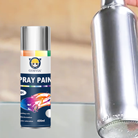 Peinture métallique pour voiture GORVIA P401C 400ml, séchage rapide, effet chrome, peinture en aérosol