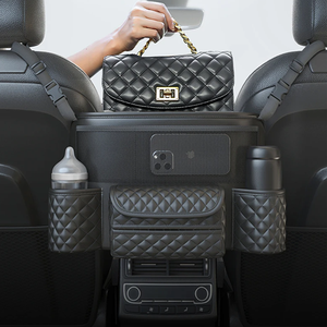 Borsa di lusso per seggiolini Auto in pelle per Auto con gancio centrale nuova condizione per borsa Tissue tazza d'acqua stivaggio e riordino - Product Image 3