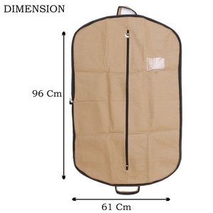 ผ้าคลุมโค้ทสำหรับเดินทางน้ำหนักเบาลายนูนสีเบจสำหรับชุดสูทกระเป๋าป้องกันเสื้อผ้าที่ทนทานเหมาะสำหรับการเดินทางทางธุรกิจและวันหยุด - Product Image 2