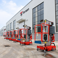 Plateforme élévatrice verticale à mât unique en aluminium, 120-150 kg, plateforme électrique compacte pour le personnel, pour l'entretien des usines, des entrepôts et des installations