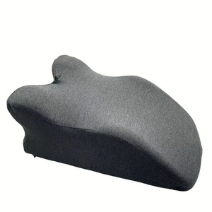 Lumbar Support <b>Pillow</b> Memory Foam Plush Cover Solid Color Modern Simple Design For Sleeping Reading Phone Use - Product Image 3