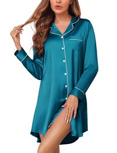 Vendita calda <span class=keywords><strong>camicia</strong></span> da <span class=keywords><strong>notte</strong></span> in raso per le donne <span class=keywords><strong>camicia</strong></span> da <span class=keywords><strong>notte</strong></span> a <span class=keywords><strong>manica</strong></span> <span class=keywords><strong>lunga</strong></span> pigiama vestito ragazzo <span class=keywords><strong>camicia</strong></span> da <span class=keywords><strong>notte</strong></span> S-XXL - Product Image 2
