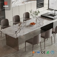 Op maat gemaakte 9mm Spaanse gele gesinterde stenen plaat 1200x2700mm glanzend met boekenpatroon moderne design badkamer woonkamer landschap