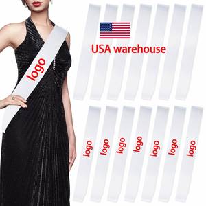Custom Personalized Satin for Graduation/Wedding or Party Diy Design Wholesale <b>Top</b> Quality Sublimation Blank Sash - Product Image 1