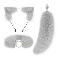 Nouveau Style mignon Animal en peluche oreilles cheveux accessoires confortable Cosplay fête fourrure bout à bout chat chien renard queue Anal Plug Anales bandeaux